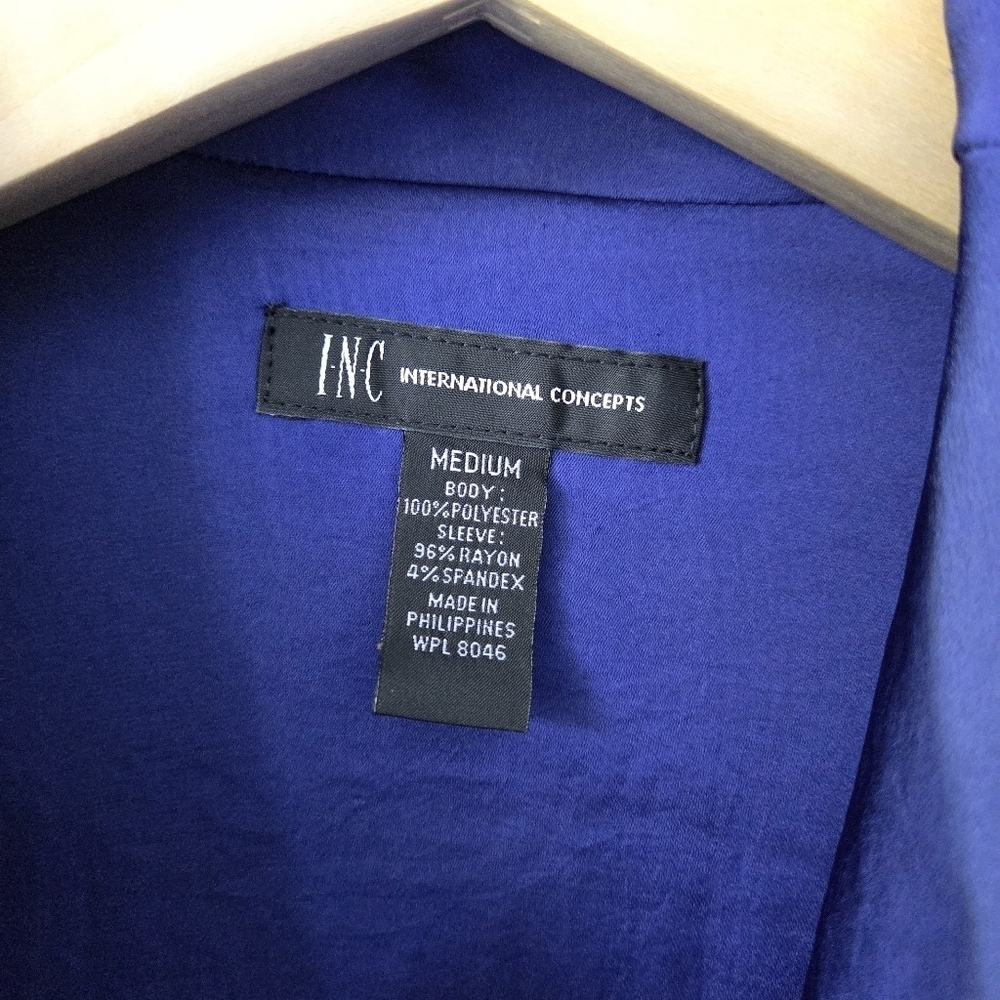 INC International Concepts Layered Blue Jacket - Picture 9 of 9
